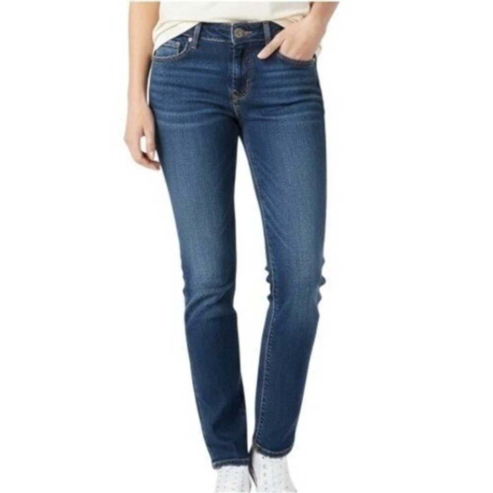 American Eagle Outfitters Jeans Womens 6 Long Blue Medium Wash‎ Straight Stretch
